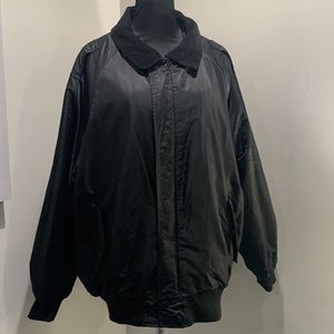 Canada Sportswear Black Nylon Bomber Jacket - Size L